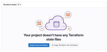 screenshot of blank terraform state screen